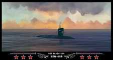 Navy Emporium USS Spadefish SSN-668 Art Print