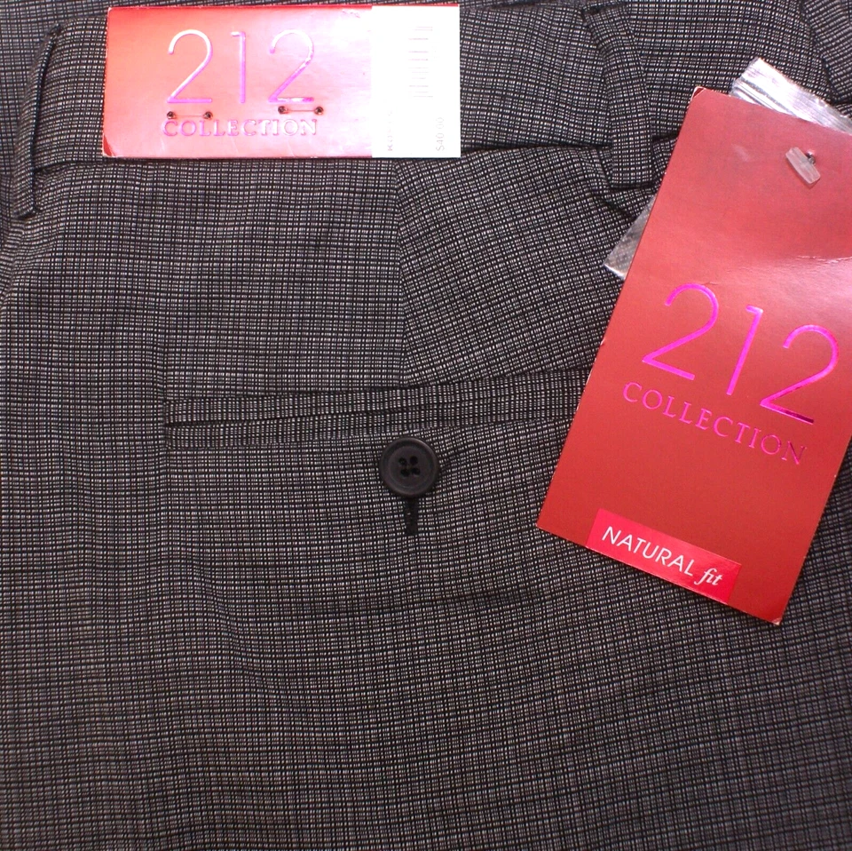 Pantalones de vestir colección 212 pierna recta negro a cuadros ajuste natural, para mujer 10 AVG Foto 3 de 3