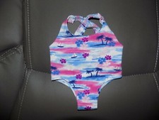 Build a Bear Tropical Print One Piece Bathing Suit NWOT