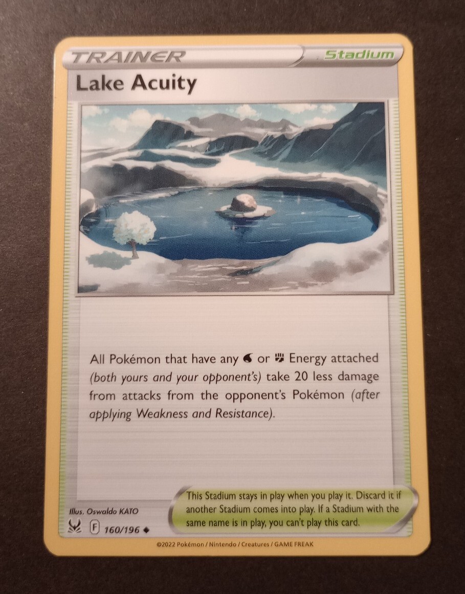 Pokemon Lost Origin Lake Acuity Uncommon Trainer Card 160/196 NM