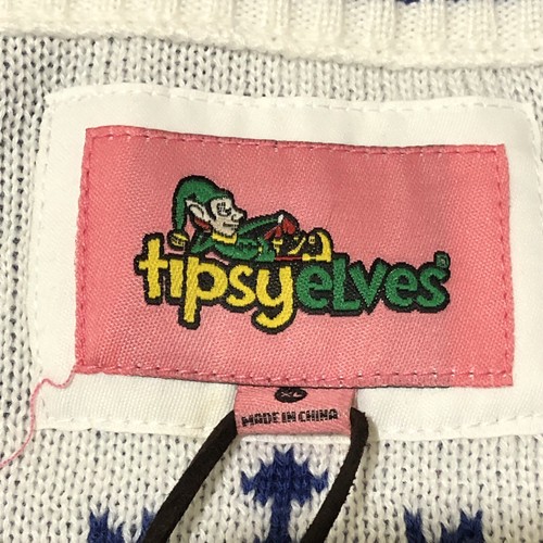 Tipsy Elves Sweater Mens XL Blue Snowman Carrot Holiday Humor Acrylic - Picture 8 of 11