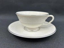 Pickard China BROCADE~(1)~Footed Cup and Saucer Set~Perfect