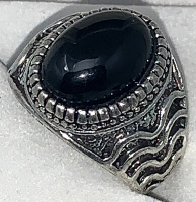 Siegelring Schwarz Unisex Gothic Biker Retro Look Ring Gr. 17 21 Statement
