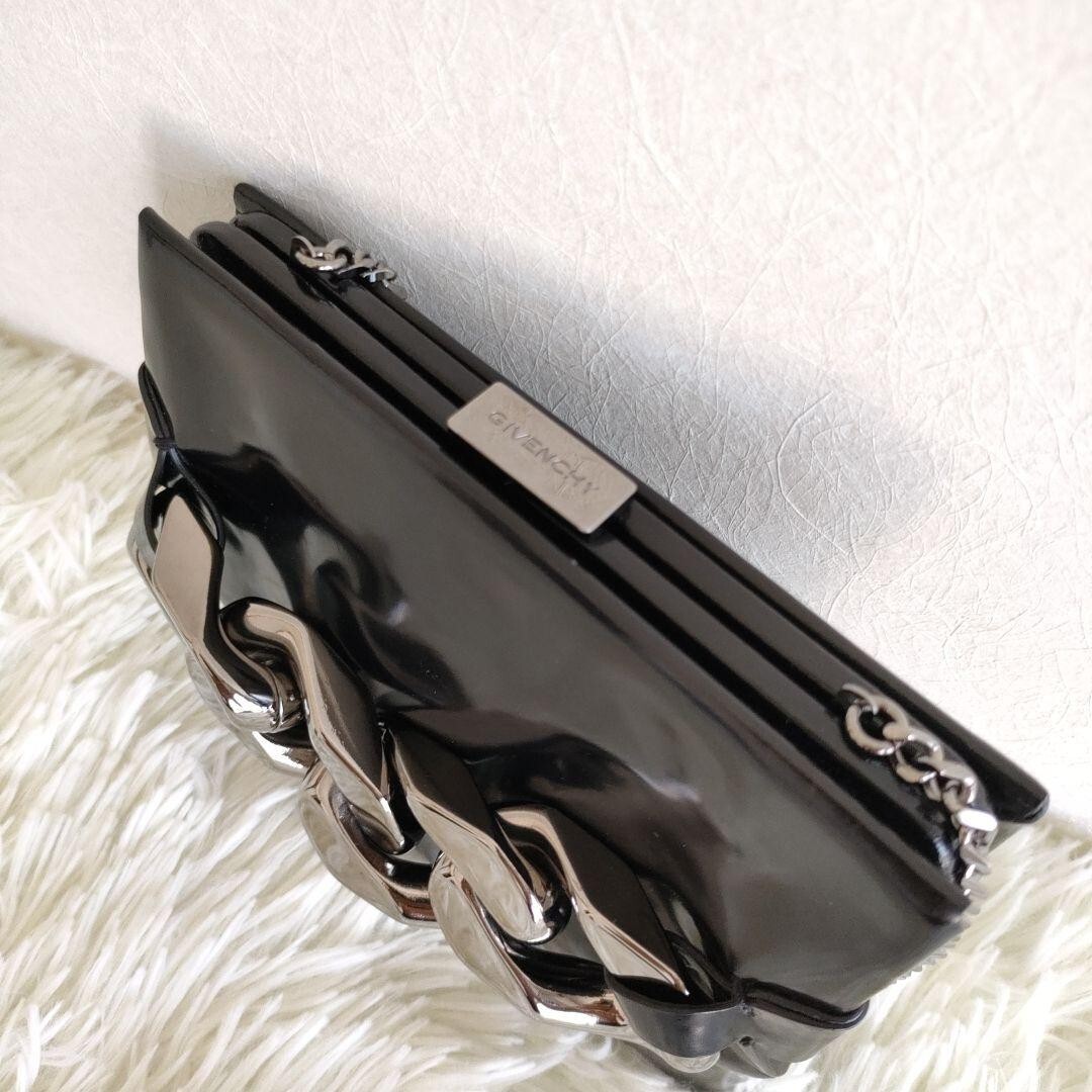 Givenchy Infinity Chain Handle Black Leather Bag … - image 5