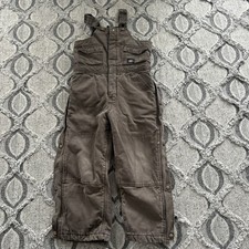 Vintage Polar King by KEY Youth Kids Insulated Brown Bib Overalls Youth Medium
