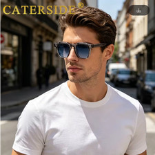 Fashion Square Frame Sunglasses UV400 Retro Shades for Men Women Outdoor Wear