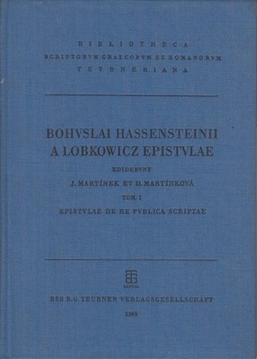 Buch: Bohuslai Hassensteinii a Lobkowicz Epistulae, Hassenstein, 1969, Teubner