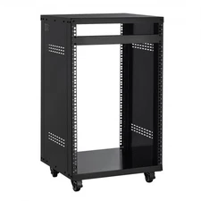 VEVOR 16U AV Rack,200 lbs Max Capacity,Home Recording Studio Rack w/Lockable Cas