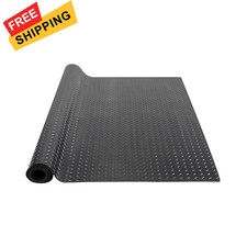 VEVOR Diamond-Plate Rubber Flooring Roll, 3 mm x 4 ft x 6 4 x 6 FT, Black