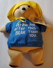 Vintage Rare Paddington Bear Eden Toys 1975 Plush Stuffed Animal