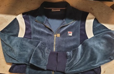 トップス Y2K 00s old  velor track jacket Vintage Fila Velour Track Jacket Mens XL Blue Full Zip Retro 90s