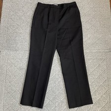 Vintage Pendleton Pleated Wool Pants Womens Size 14 Black High Rise Trouser