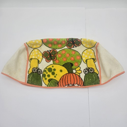 Vintage 1970’s Mushroom Toaster Cover Terry Cloth 13"x8" Some Stains