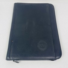 Portafolio de cuero negro Sevilla 8,5x11 almohadilla carpeta organizador cuaderno de colección