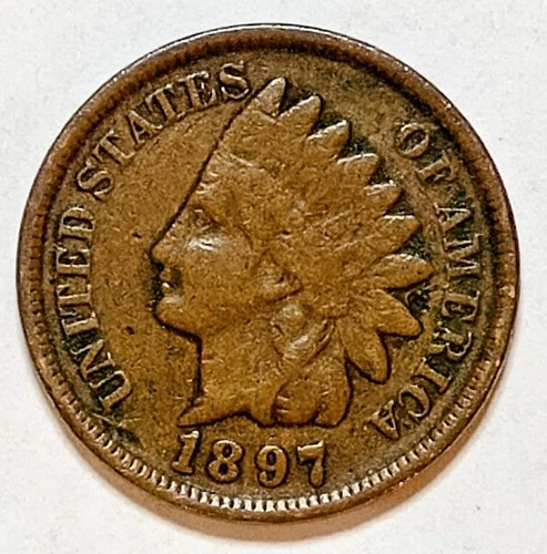 Indian Head Penny Lot of "1" VERY NICE 1897 GOOD OR BETTER°$ FREE SHIPPING $#730
