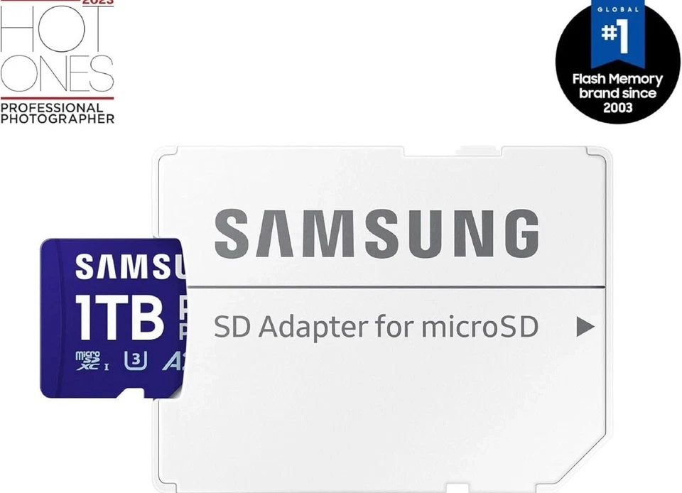 SAMSUNG Pro Plus 1TB Micro SD SDXC V30 A2 Memory Card W/ Adapter - Image 3 of 3