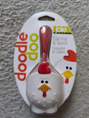 Joie MSC Doodle Würfel Eierbecher & Löffel Set Neu im Karton