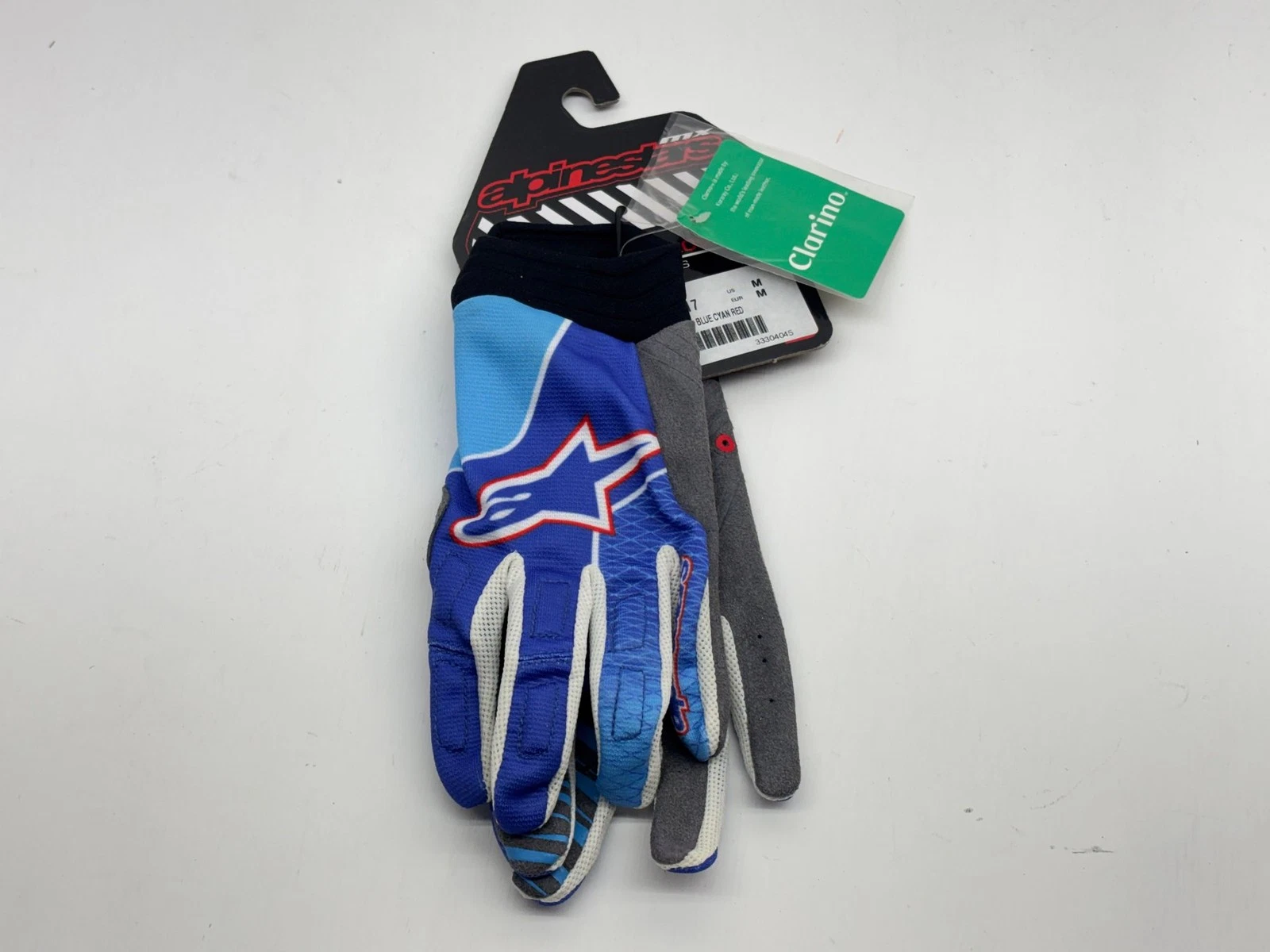 New Alpinestars Men's Gloves Medium Blue Gray M Riding Hand Gear Protection MX