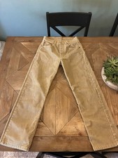 Vintage 1980s Levi  s 401 Corduroy Pants Made in Italy Cream Beige W29 L34