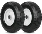 GICOOL 2-Pack 4.10/3.50-6 Flat Free Tire & Wheel for Wheelbarrow, Hand Truck