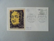 ENVELOPPE 1ER JOURS SOIE 1980 PIERRE PAUL DE RIQUET (t 2100 )