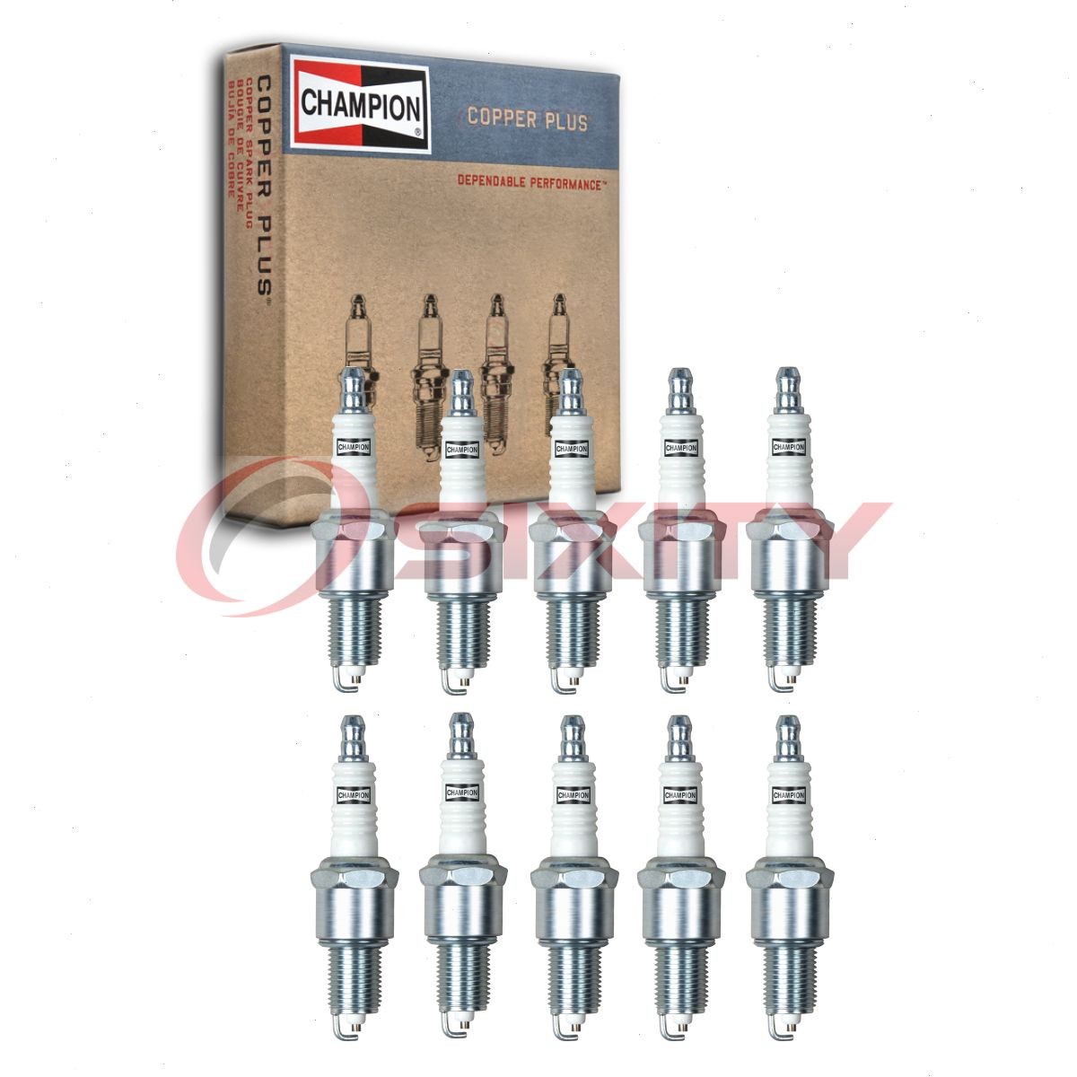10 pc Champion Copper Plus 405 Spark Plugs for WR9LS WR9DS WR9DPX WR9DP qc
