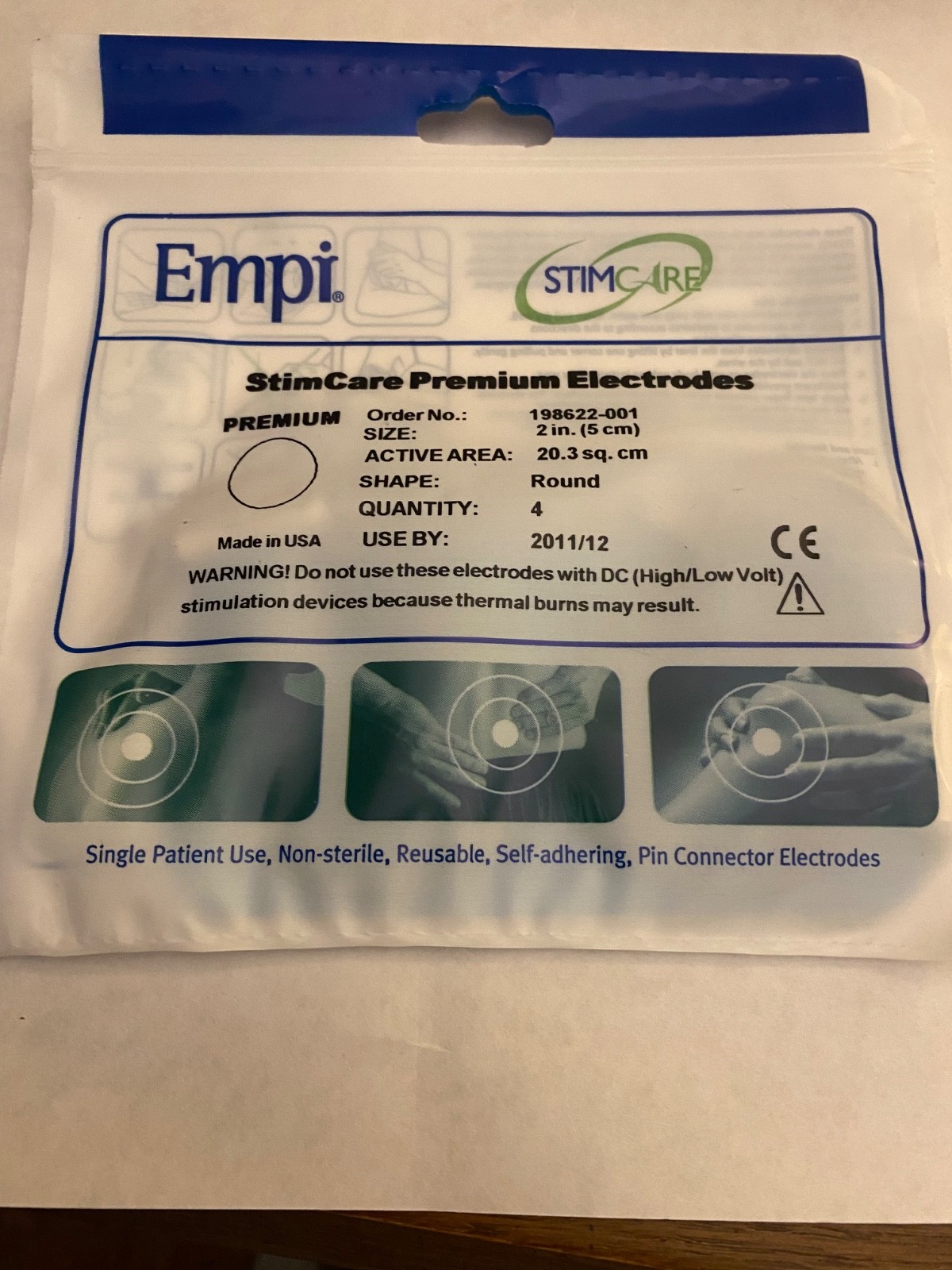 Empi Premium Electrodes 2" Round Electrodes - 4/pack (one pack)