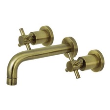 Kingston Brass KS812.DX Concord 1.2 GPM Wall Mounted Widespread - Brass