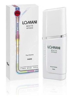 LOMANI WHITE INTENSE EAU DE TOILETTE MEN WITH FREE WORLDWIDE SHIPPING - 100 ML