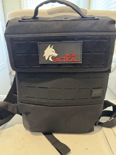 Wolf Tactical Weight Vest and 10lb Weight Plate Set Black