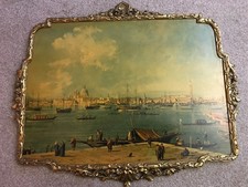 Bacino Di San Marco Print in ornate gold effect frame by Canaletto