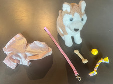 Our Generation Battat Plush Pet Husky Dog with Accessories for 18" Dolls