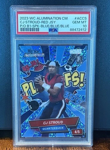 2023 Wild Card Alumination Cj Stroud Blue /5 PSA 10