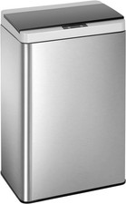 13 Gallon 50L Trash Can Stainless Steel Trash Can Kitchen Garbage Can with A...
