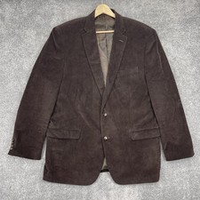 Lauren Ralph Lauren Blazer Mens 46L Brown Corduroy Paisley Lined Jacket