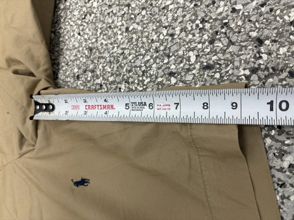 Polo Ralph Lauren All Over Pony logo Chino Shorts Mens 36 Khaki Classic Fit 9” - Image 4 of 4