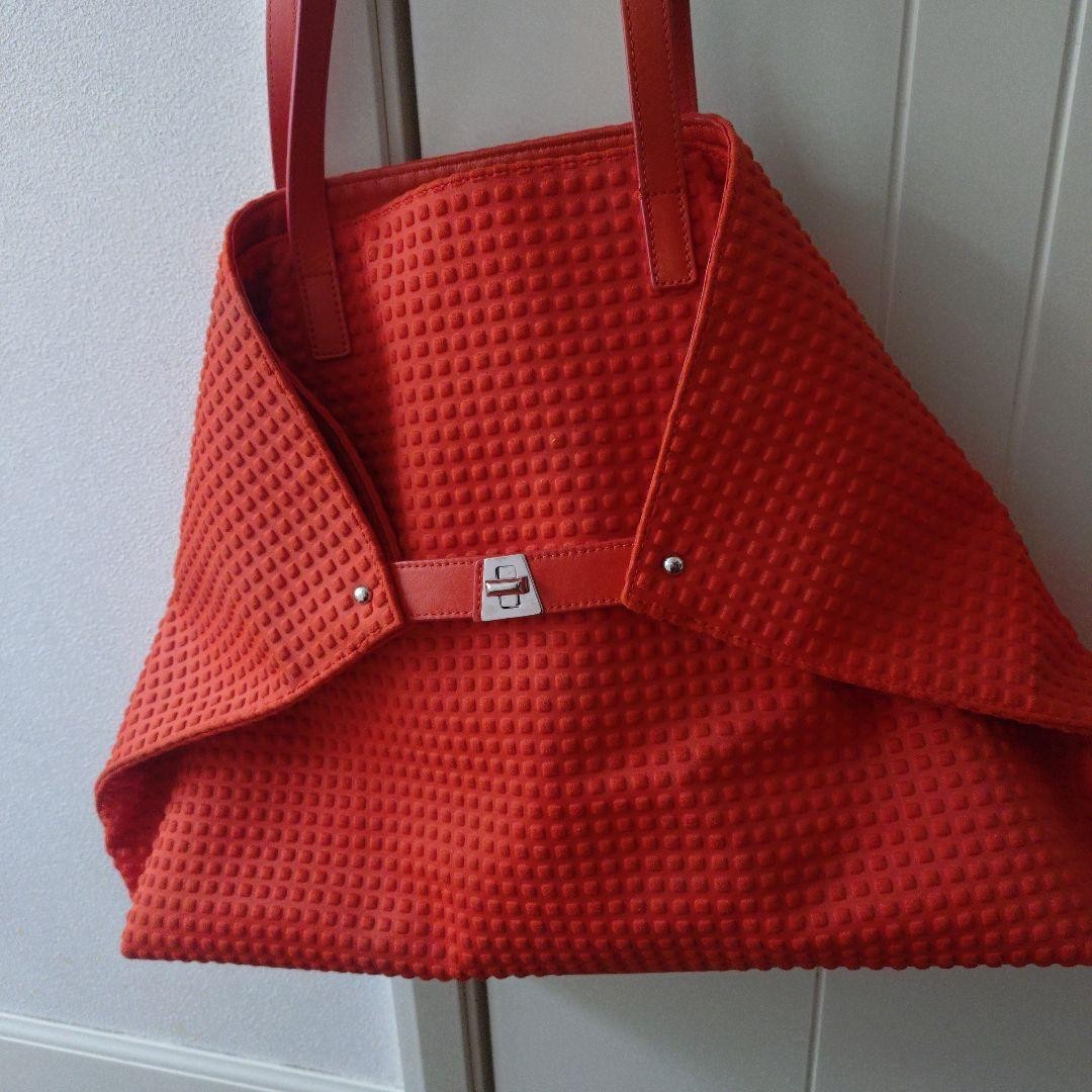 Akris Ai Tote Bag Orange Large capacity
