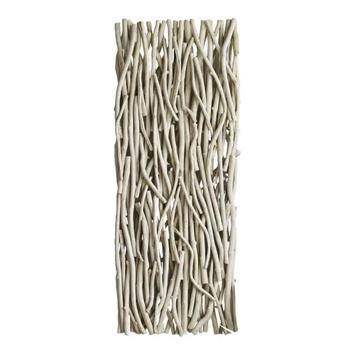 Uttermost Gathered Teak 49x19" Coastal Wood Wall Decor in Bleached/White - Picture 1 of 8