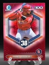 Rainiel Rodriguez 2026 Bowman Chrome Scouts Top 100 Red Refractor #'d 5/5 STL