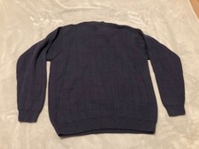 IZOD Men  s Navy Blue Crew Neck Sweater Men  s Small Cotton Classic Knit Pullover