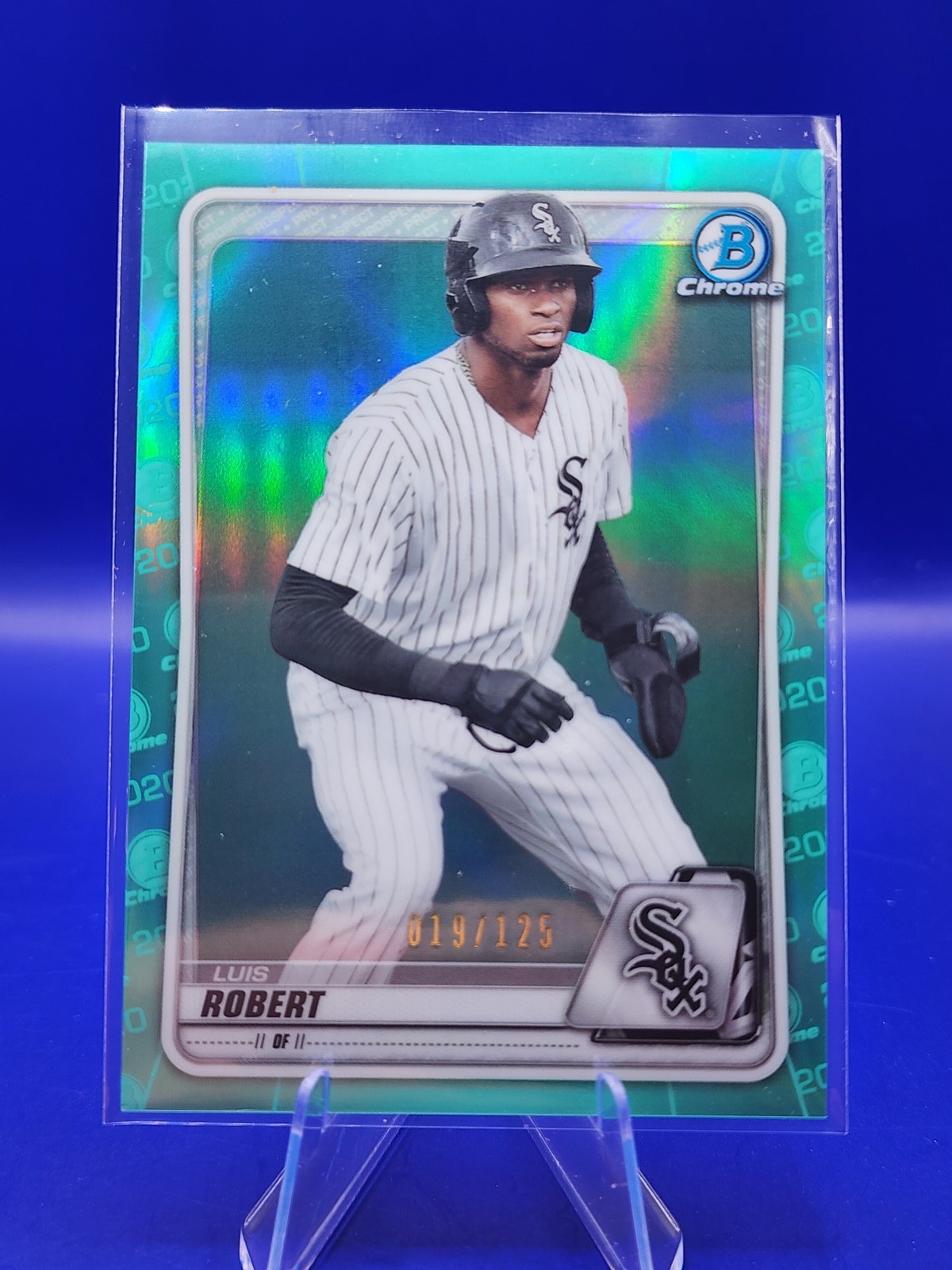 Luis Robert 2020 Bowman #BCP-150 Chrome Prospects Aqua Refractor #/125