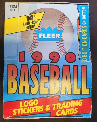 1990 FLEER Baseball Box 36 Wax Factory Sealed Packs Ken Griffey Jr MLB - Picture 7 of 12