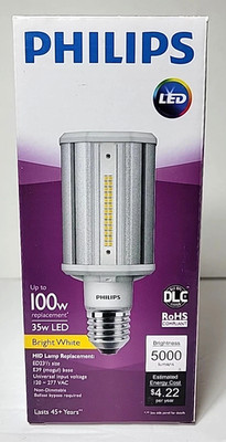 Philips 35w LED Light Bulb 100w HID Lamp Replacement 5000 Lumens ED23.5 E39