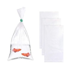 100PCS Plastic Clear Fish Bags,Leak-Proof Shipping Bags,Double Bottom Seal St