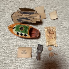 Vintage Tin CK Pop-Pop Toy Boat No. D Made in Japan