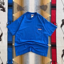 Vintage Marlboro Unlimited Wolf Moon Pocket T-Shirt Blue XL Made in USA 90s