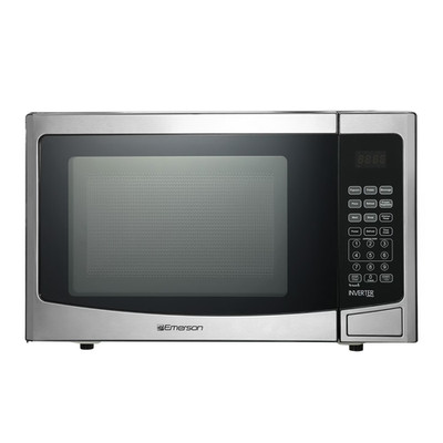 US Emerson 1.2 Cu Ft, 1000W Stainless Steel Countertop Microwave Oven with Inver