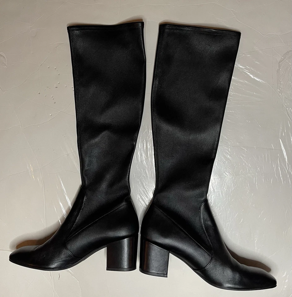 Stuart Weitzman Liviana Knee High Leather Boots Sz US 8.5 - Image 2 of 4