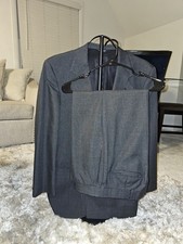 Kuppenheimer Men’s 2-Piece Suit 42L Charcoal Gray USA Made Union Dry Clean