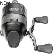 Zebco Omega Pro Spincast Fishing Reel, Dual Ceramic Pick-up Pins, Solid-Brass..